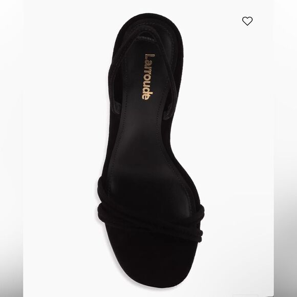 LARROUDE Annie Suede Slingback sandals in black Size 7.5 - Picture 2 of 8